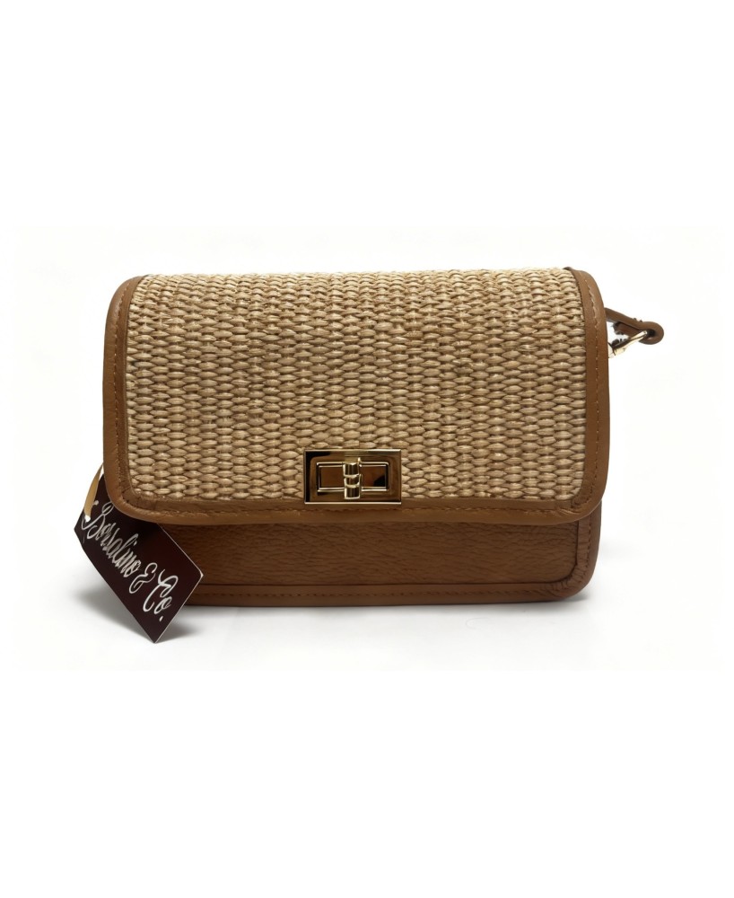 Sac raphia et cuir MARTINA