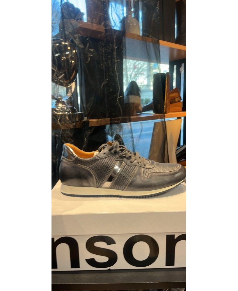 Baskets Homme en cuir bleu jeans