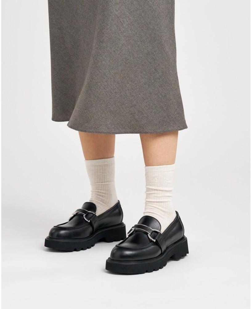 Mocassins compensées à bride